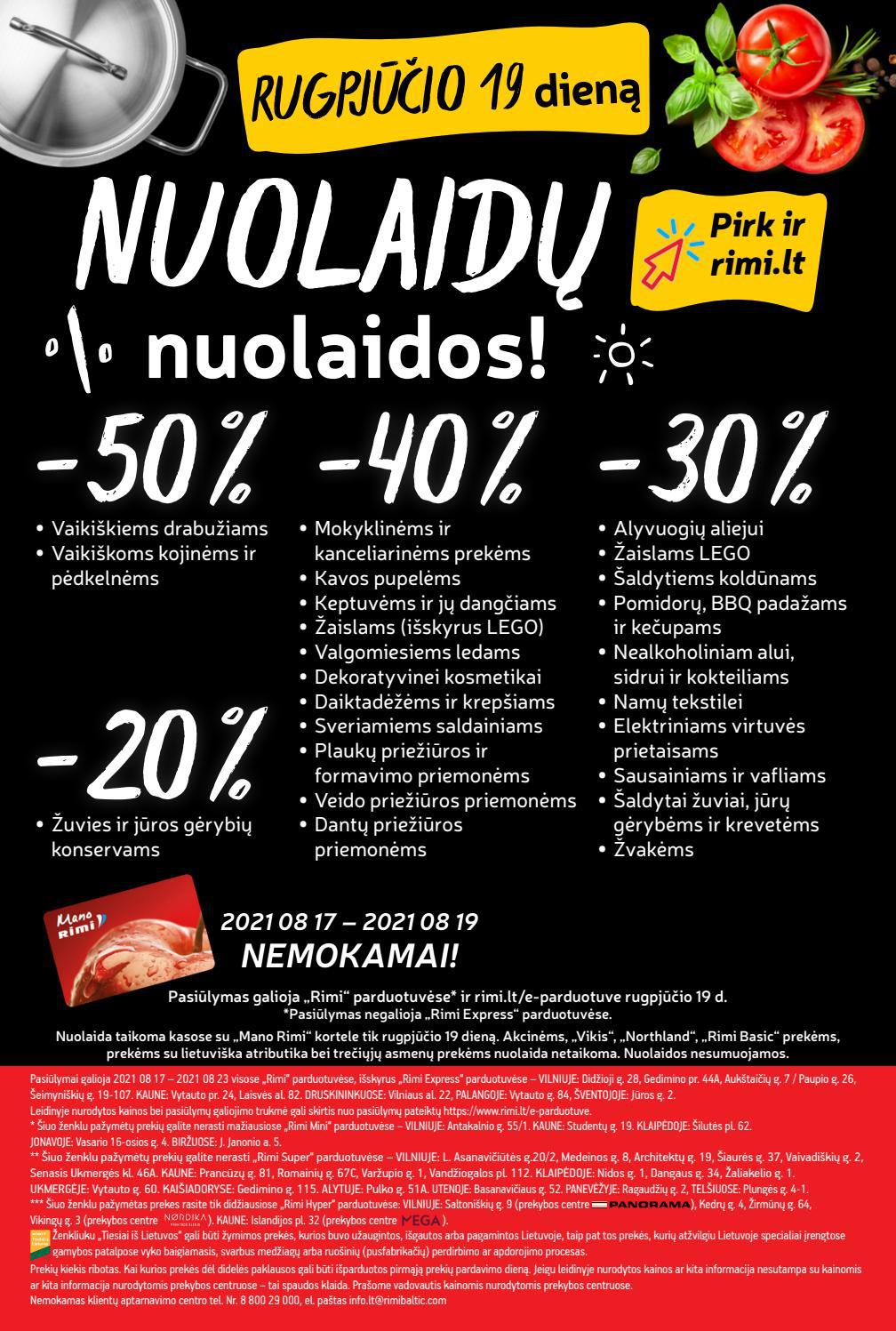 Rimi savaitinis leidinys akcijos nuo 
  2021-08-17 iki 
  2021-08-23 | Leidinukas.lt puslapis 24