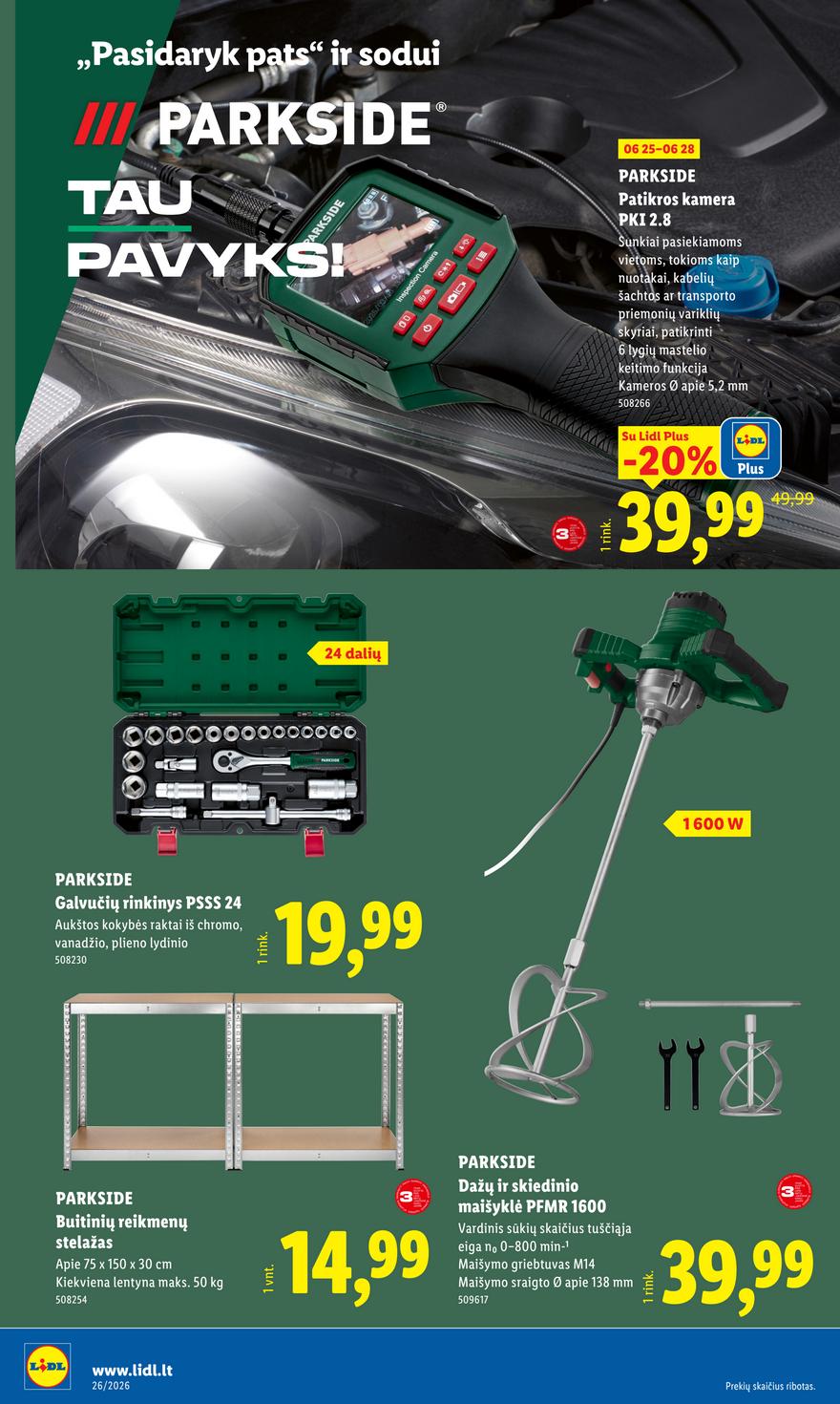 Lidl leidinys akcijos nuo 
  2026-06-22 iki 
  2026-06-28 | Leidinukas.lt puslapis 14