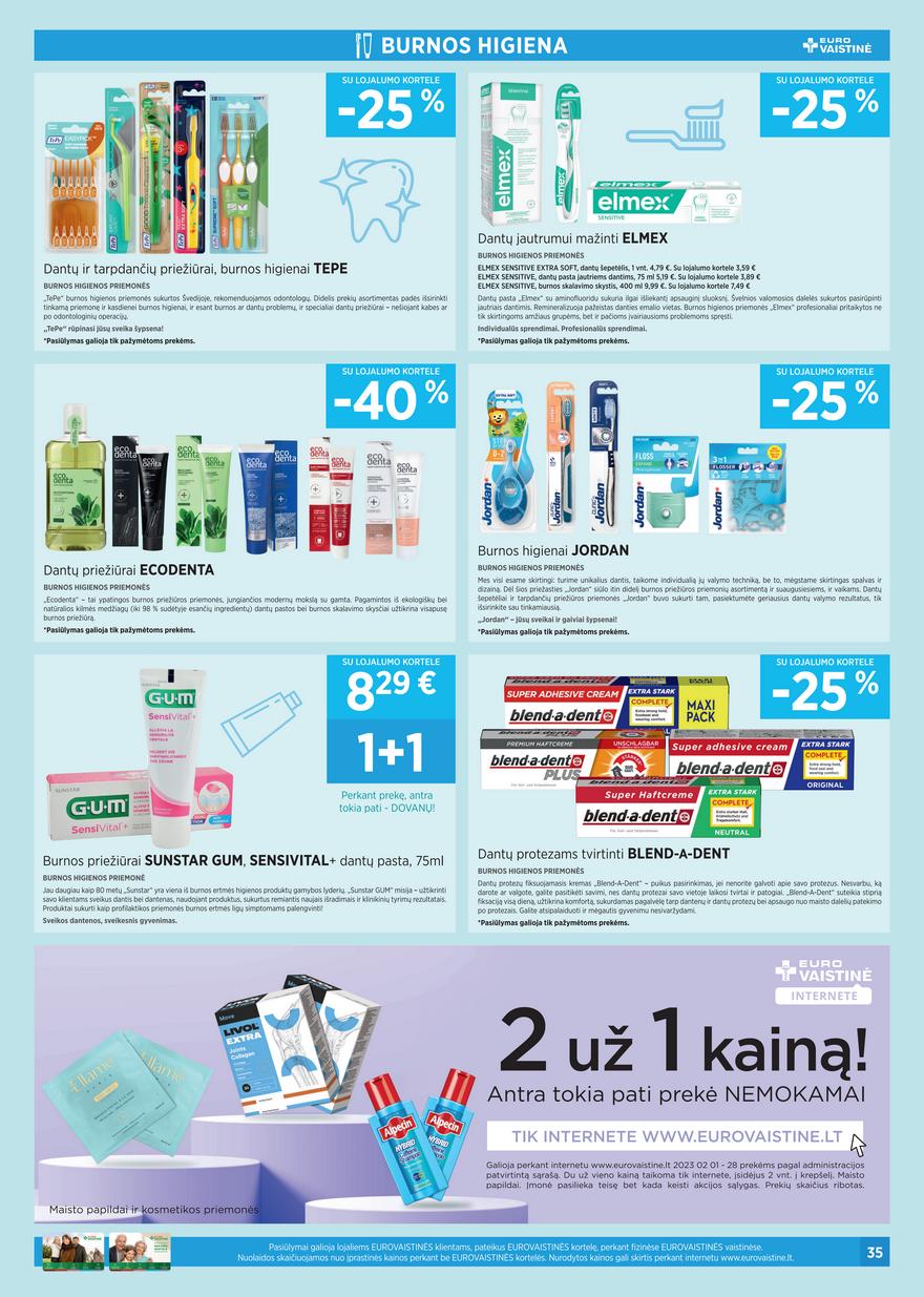 Euro vaistinė leidinys akcijos nuo 
  2023-01-31 iki 
  2023-03-01 | Leidinukas.lt puslapis 35