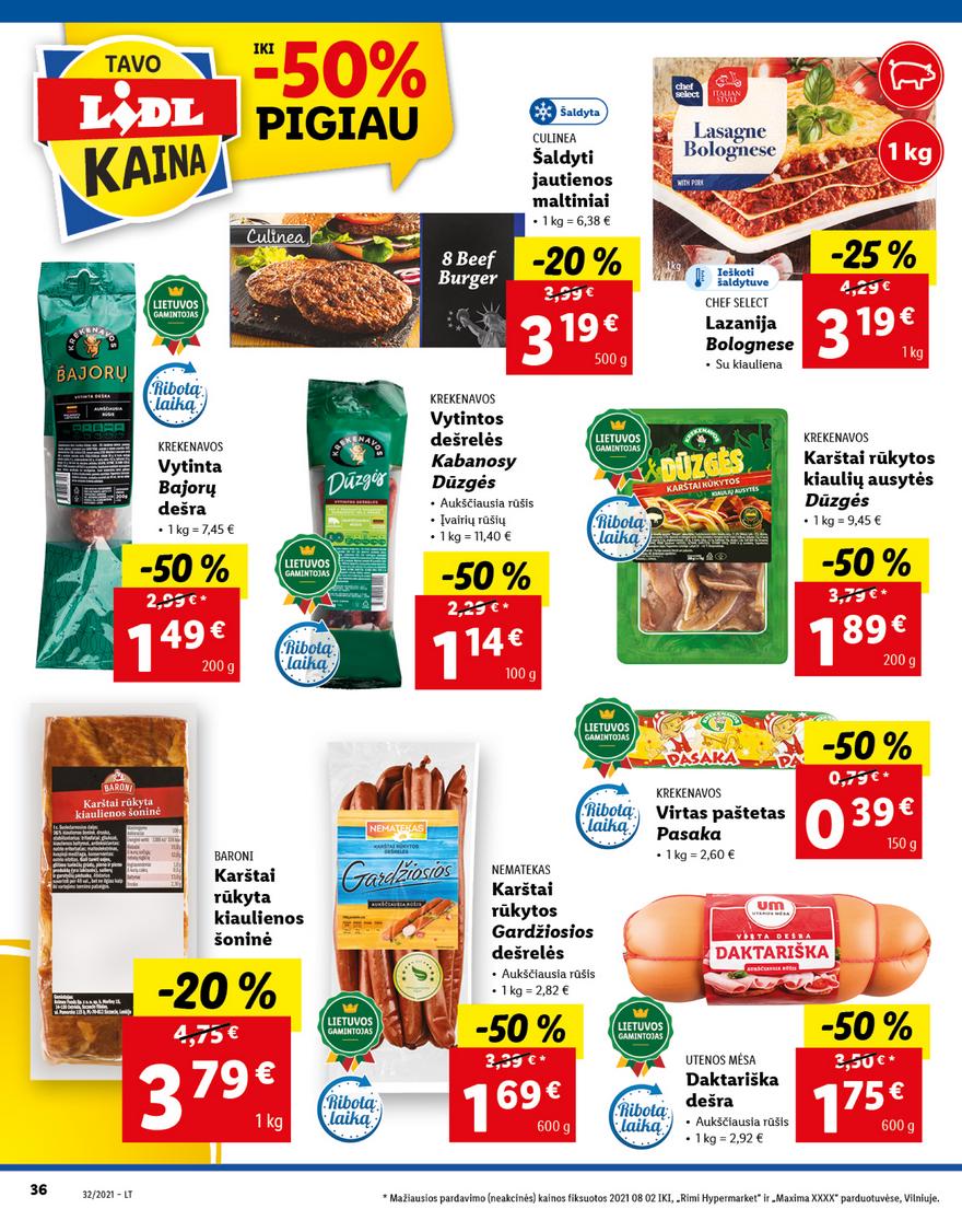 Lidl maisto prekių pasiūlymai akcijos nuo 
  2021-08-09 iki 
  2021-08-15 | Leidinukas.lt puslapis 36