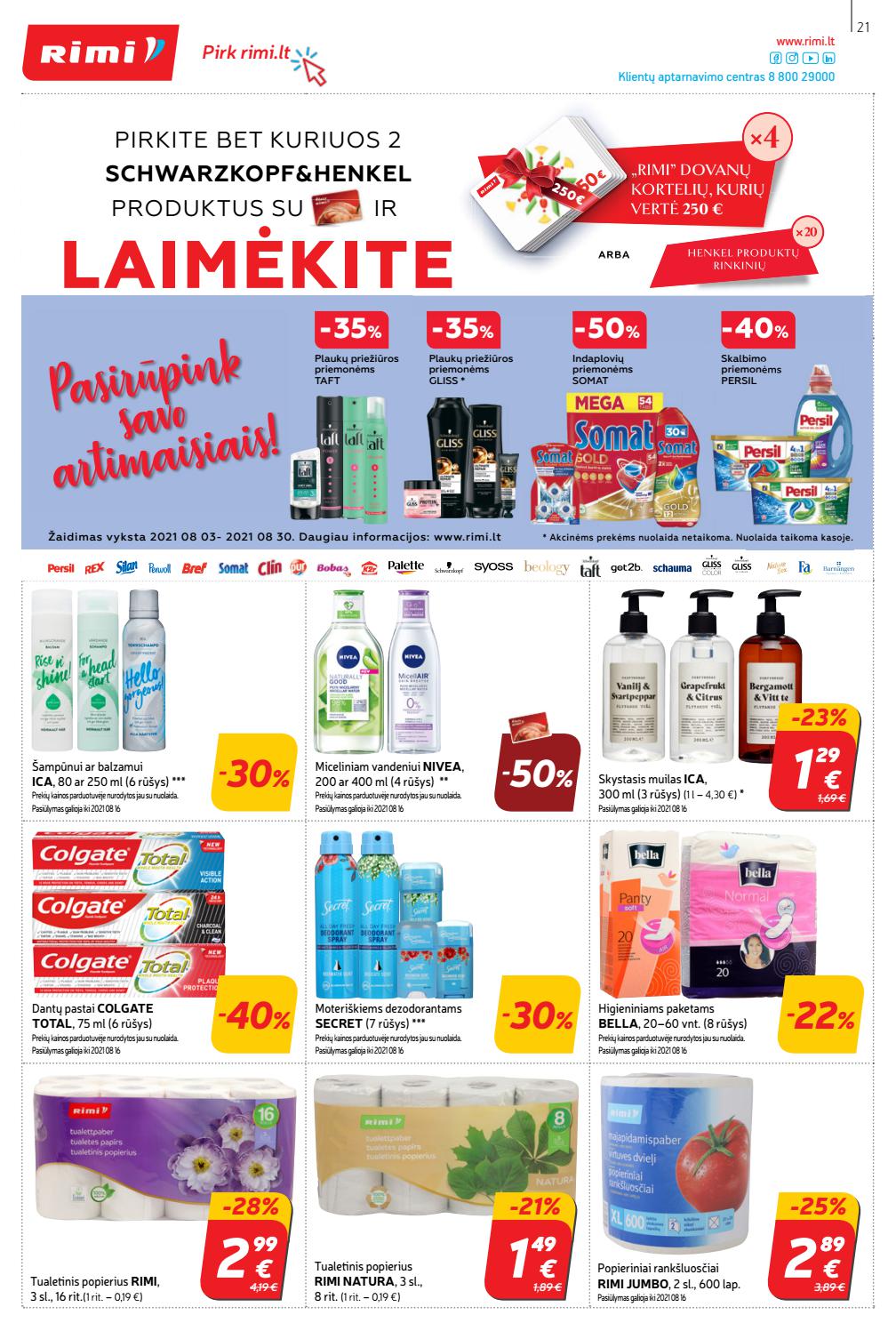Rimi savaitinis leidinys akcijos nuo 
  2021-08-03 iki 
  2021-08-09 | Leidinukas.lt puslapis 21