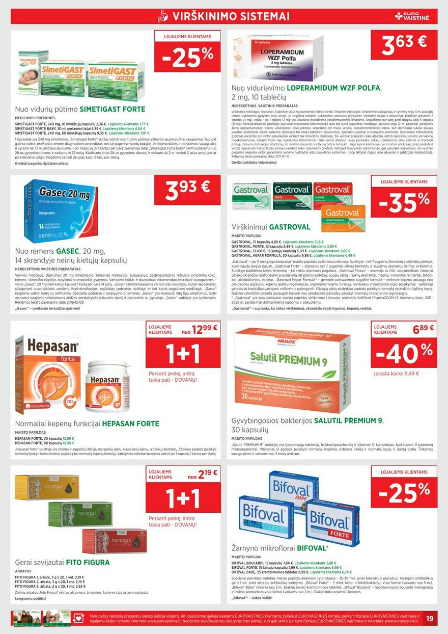 Euro vaistinė leidinys akcijos nuo 
  2023-10-01 iki 
  2023-10-30 | Leidinukas.lt puslapis 19