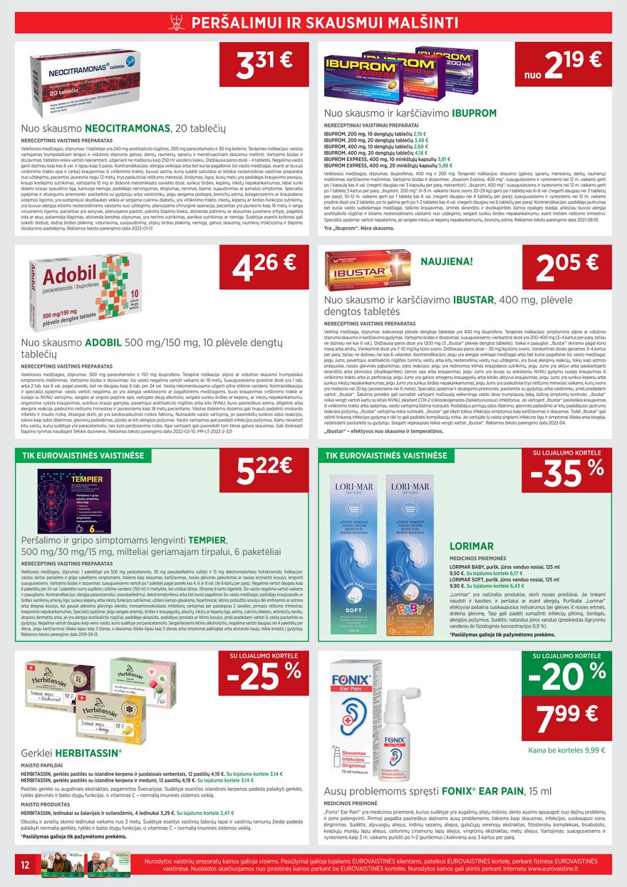 Euro vaistinė leidinys akcijos nuo 
  2022-06-01 iki 
  2022-06-30 | Leidinukas.lt puslapis 12