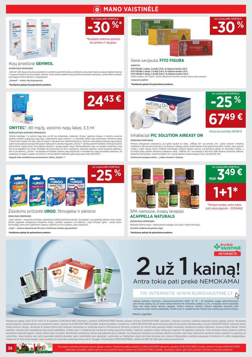 Euro vaistinė leidinys akcijos nuo 
  2022-10-01 iki 
  2022-10-31 | Leidinukas.lt puslapis 38