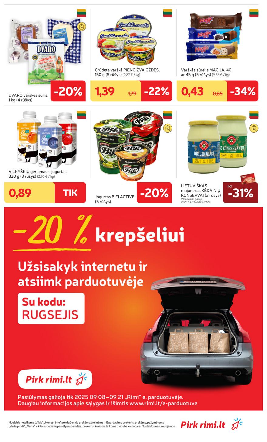 Rimi savaitinis leidinys 38 akcijos nuo
2025-09-16 iki
2025-09-22 | Leidinukas.lt puslapis 21
