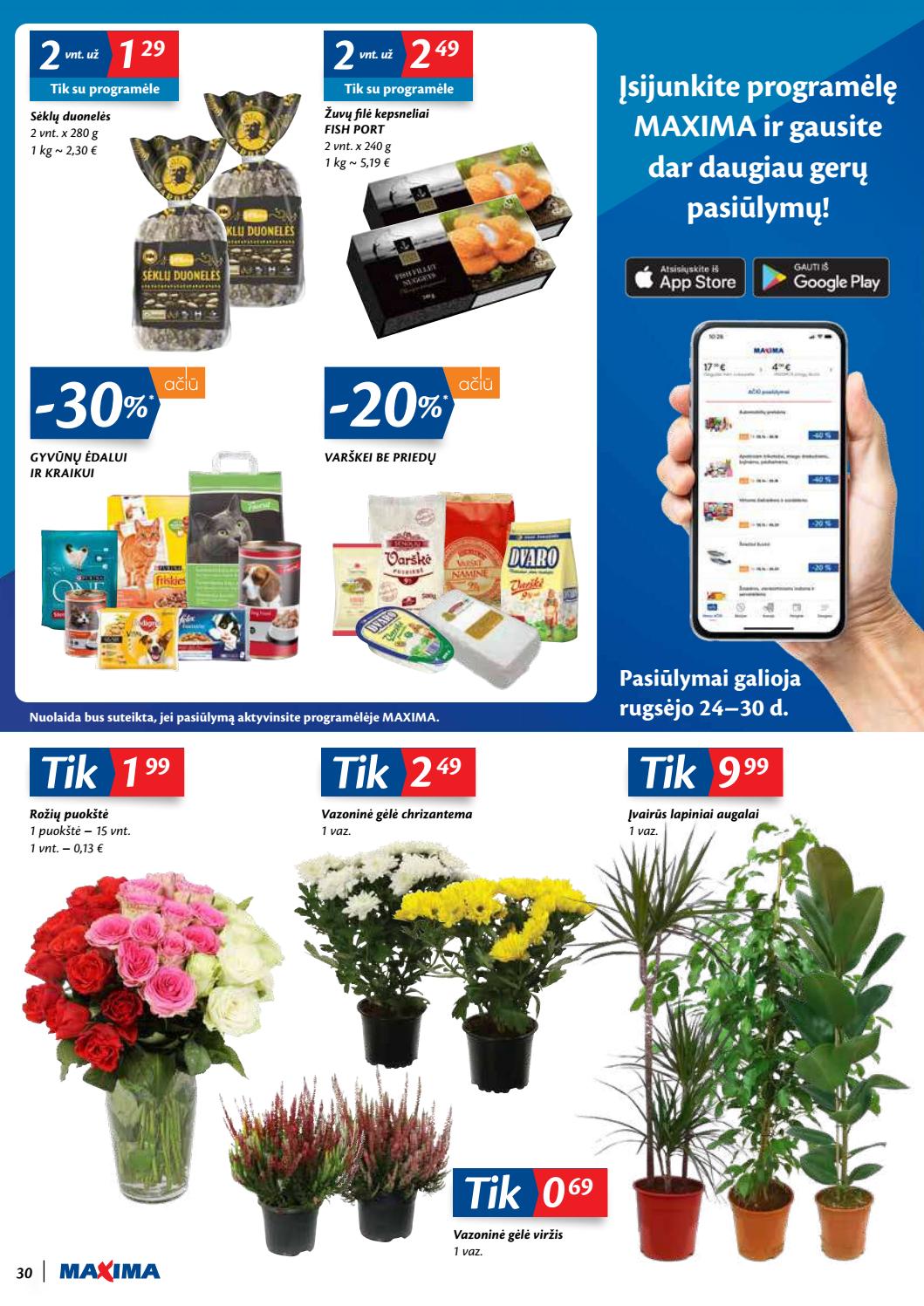 Maxima kaininis leidinys akcijos nuo 
  2020-09-22 iki 
  2020-09-28 | Leidinukas.lt puslapis 30