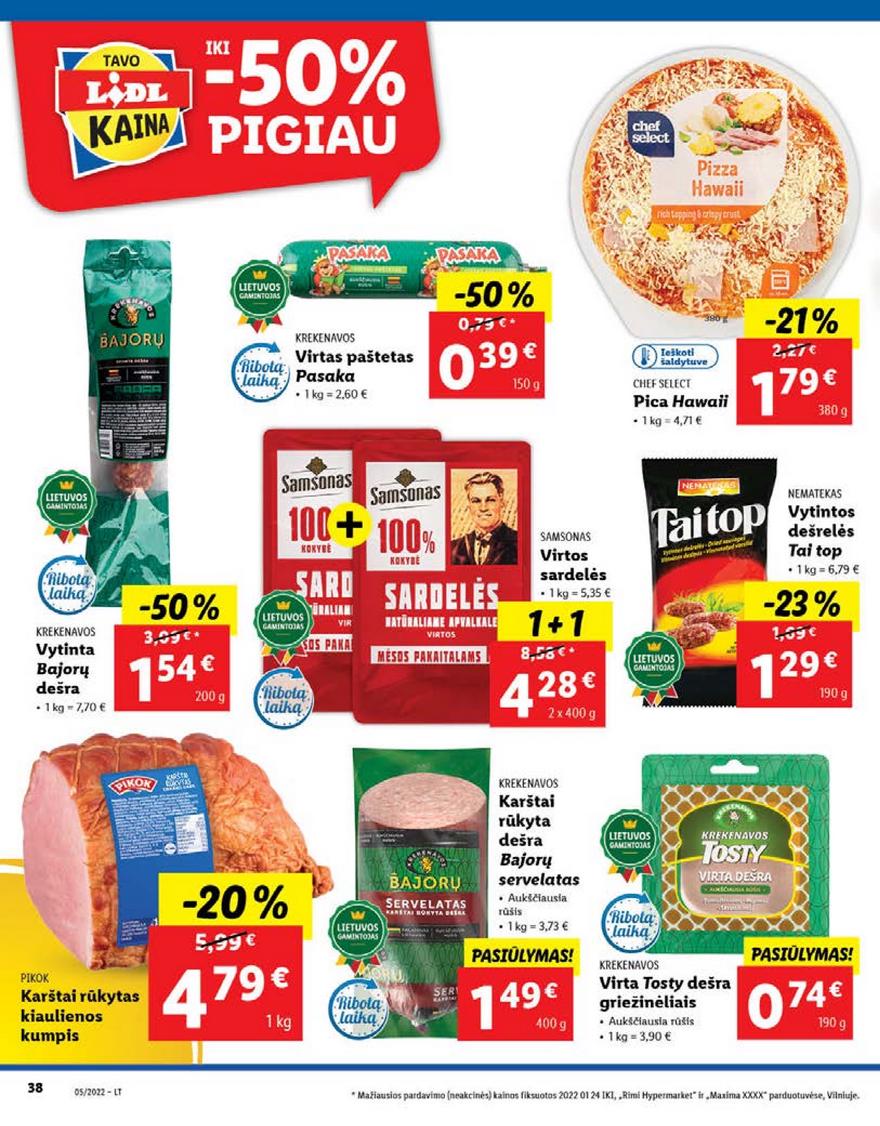 Ldil maisto leidinys akcijos nuo 
  2022-01-31 iki 
  2022-02-06 | Leidinukas.lt puslapis 38