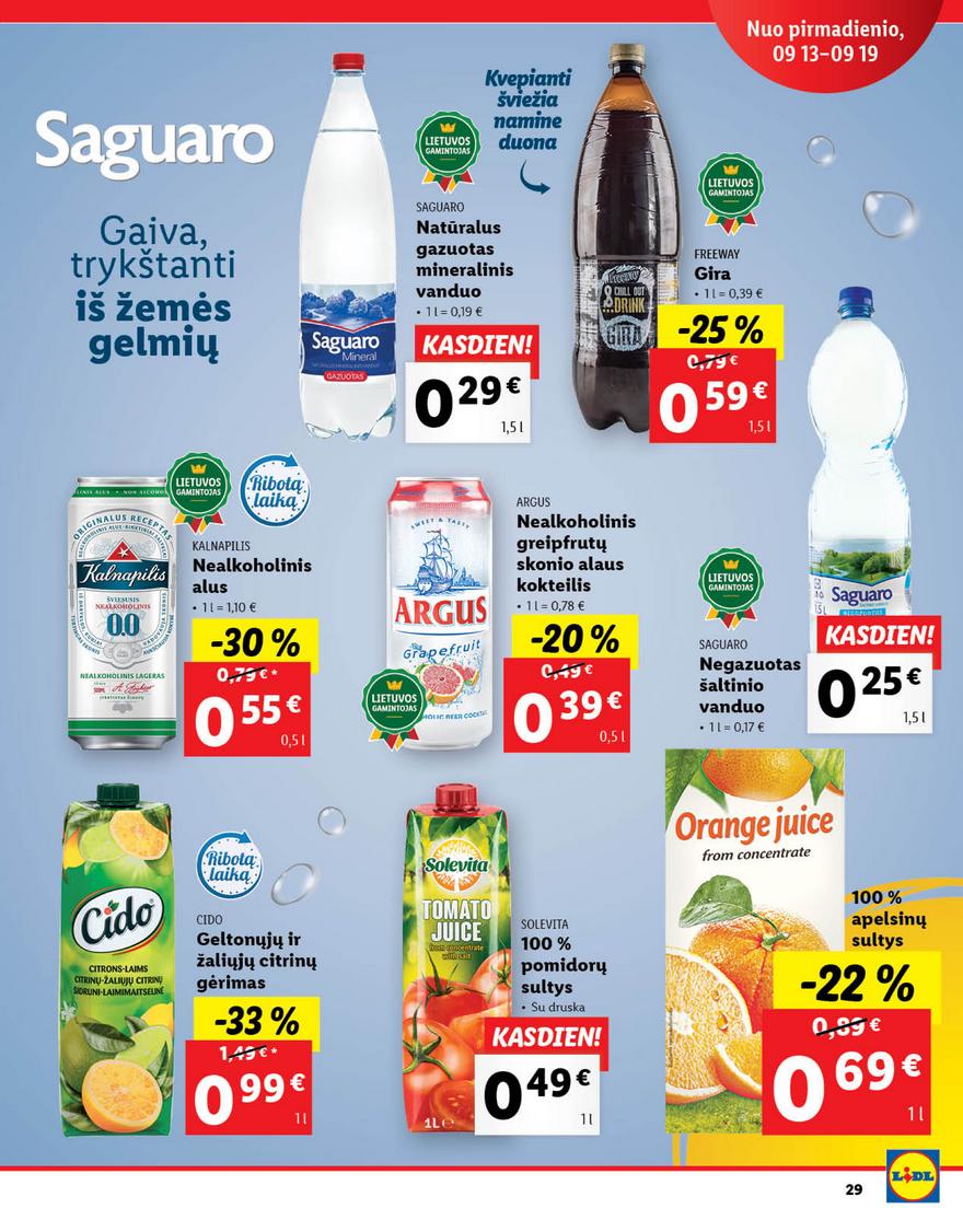 Lidl maisto prekių pasiūlymai akcijos nuo 
  2021-09-13 iki 
  2021-09-19 | Leidinukas.lt puslapis 29