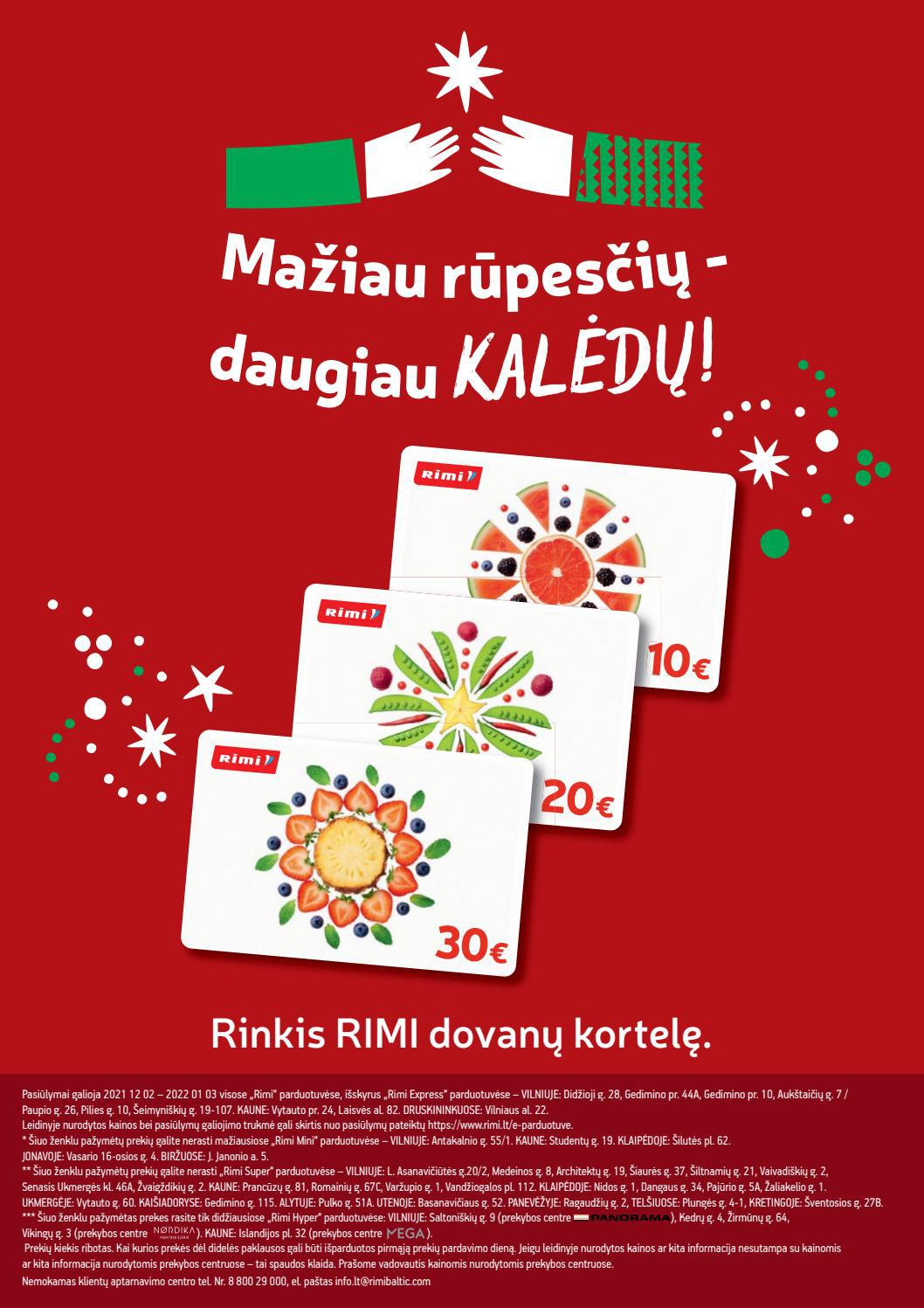 Rimi šventinis leidinys akcijos nuo 
  2021-12-02 iki 
  2022-01-03 | Leidinukas.lt puslapis 64