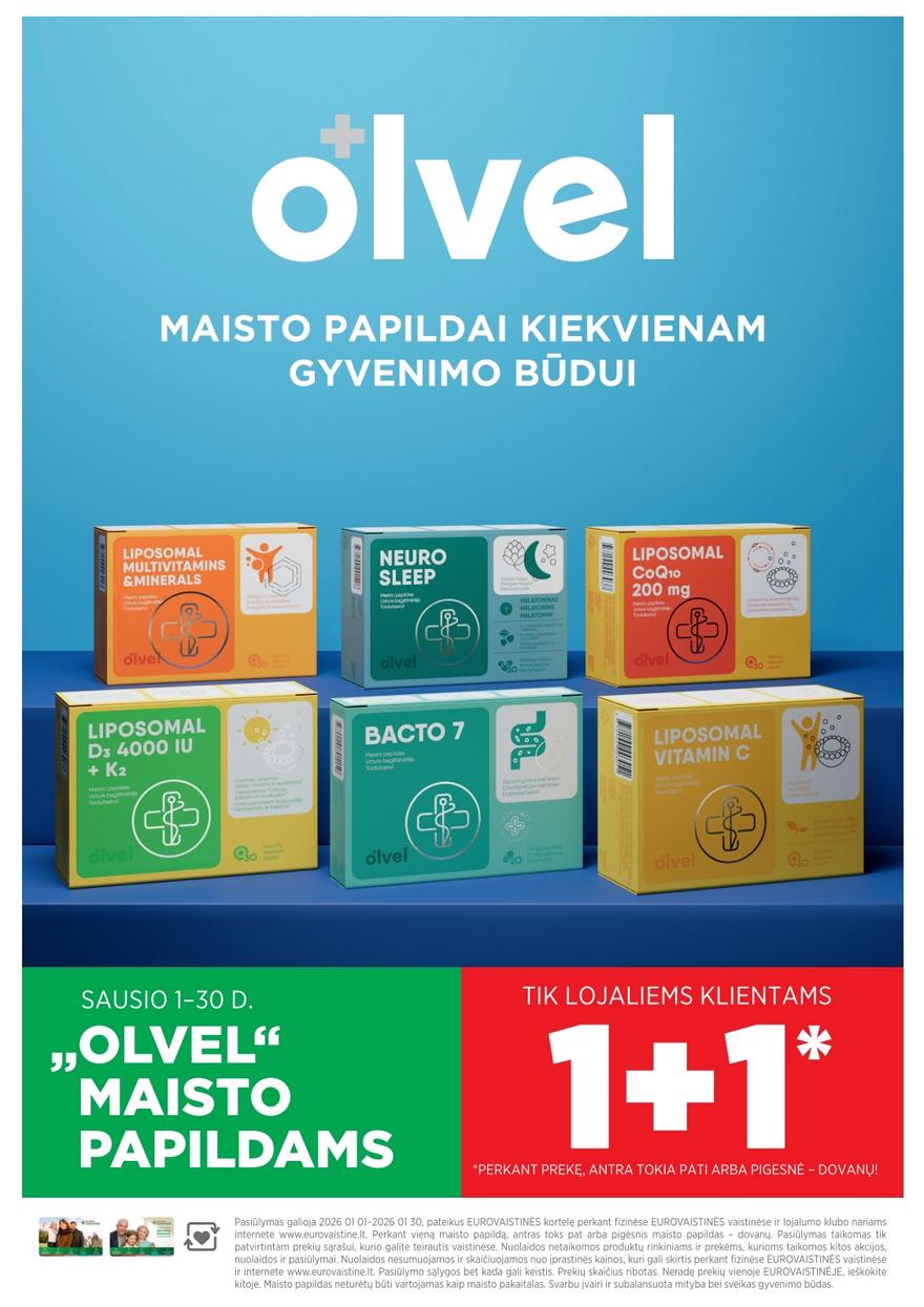 Euro vaistinė katalogas akcijos nuo 
  2026-01-01 iki 
  2026-01-31 | Leidinukas.lt puslapis 7