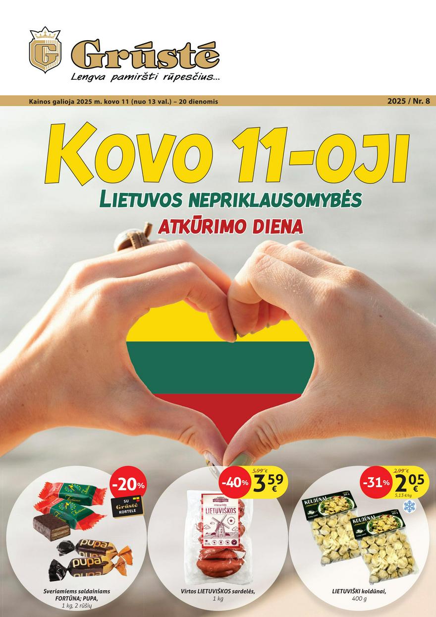 Grūstės savaitinis leidinys akcijos nuo 
  2025-03-11 iki 
  2025-03-20 | Leidinukas.lt puslapis 1