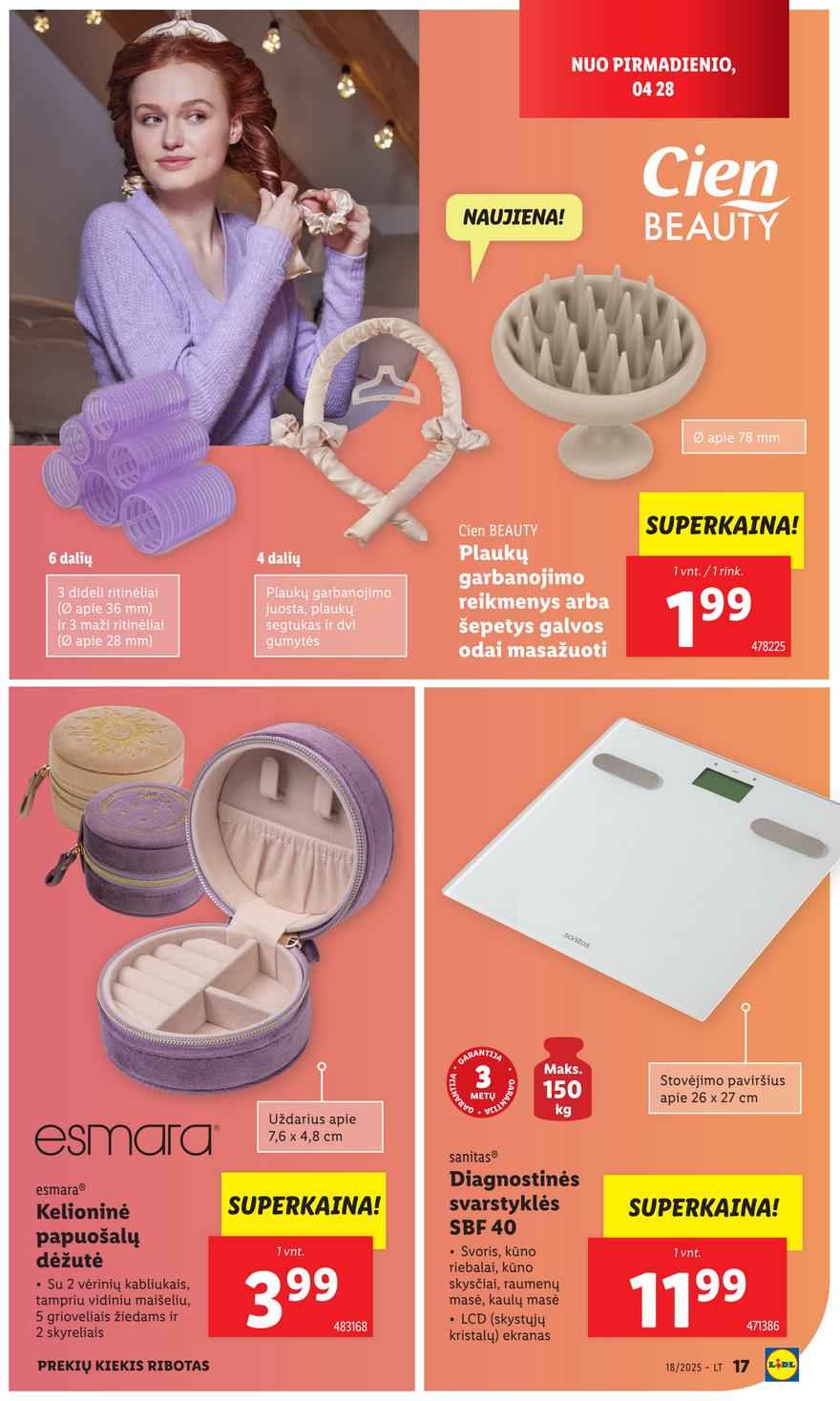 Lidl leidinys akcijos nuo 
  2025-04-28 iki 
  2025-05-04 | Leidinukas.lt puslapis 17