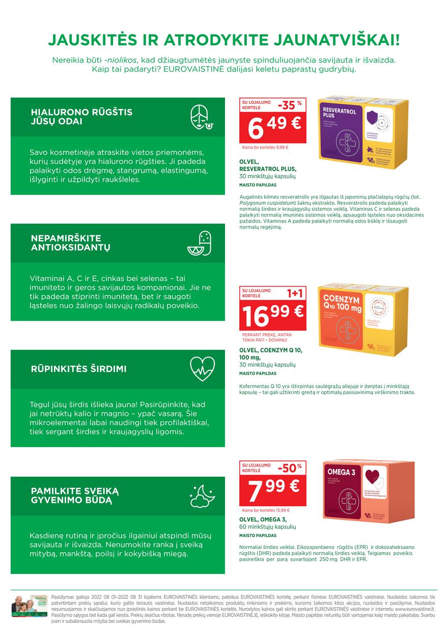 Euro vaistinė leidinys akcijos nuo 
  2022-08-01 iki 
  2022-08-31 | Leidinukas.lt puslapis 39