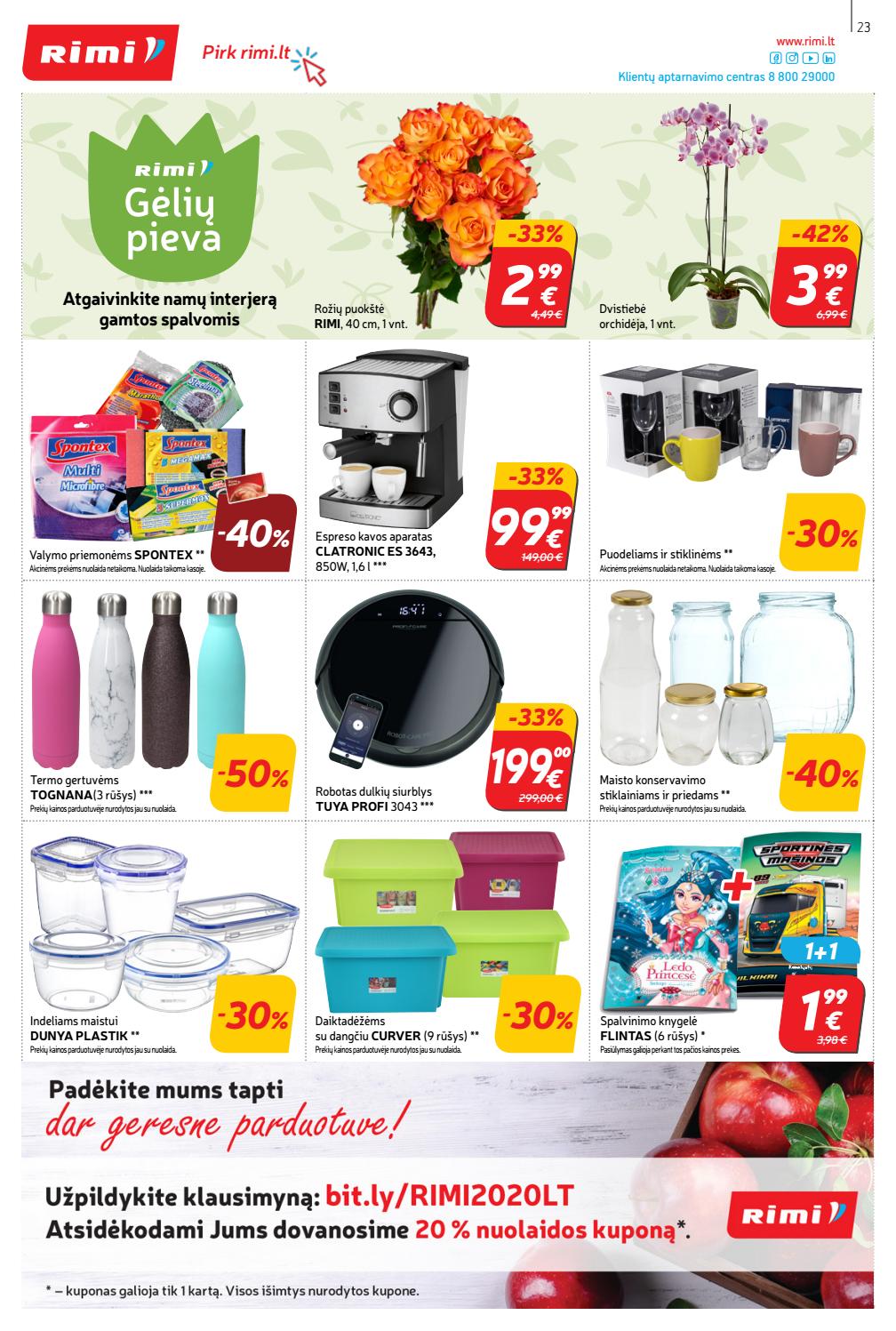 Rimi savaitinis leidinys akcijos nuo 
  2020-08-18 iki 
  2020-08-24 | Leidinukas.lt puslapis 23