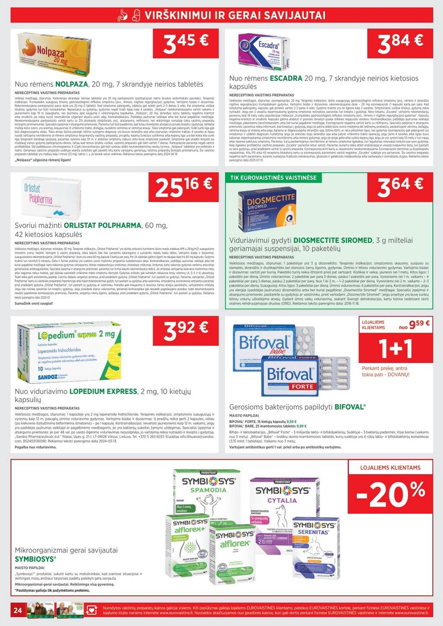 Euro vaistinė katalogas akcijos nuo 
  2025-11-01 iki 
  2025-11-30 | Leidinukas.lt puslapis 24