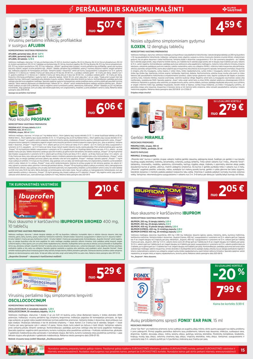 Euro vaistinė leidinys akcijos nuo 
  2021-10-01 iki 
  2021-11-03 | Leidinukas.lt puslapis 15