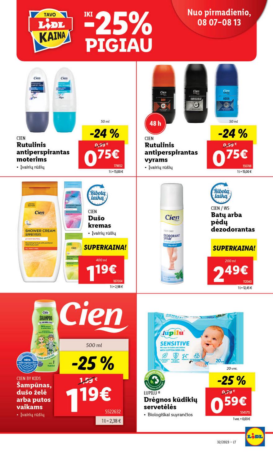 Lidl pasiūlymai akcijos nuo 
  2023-08-07 iki 
  2023-08-13 | Leidinukas.lt puslapis 57