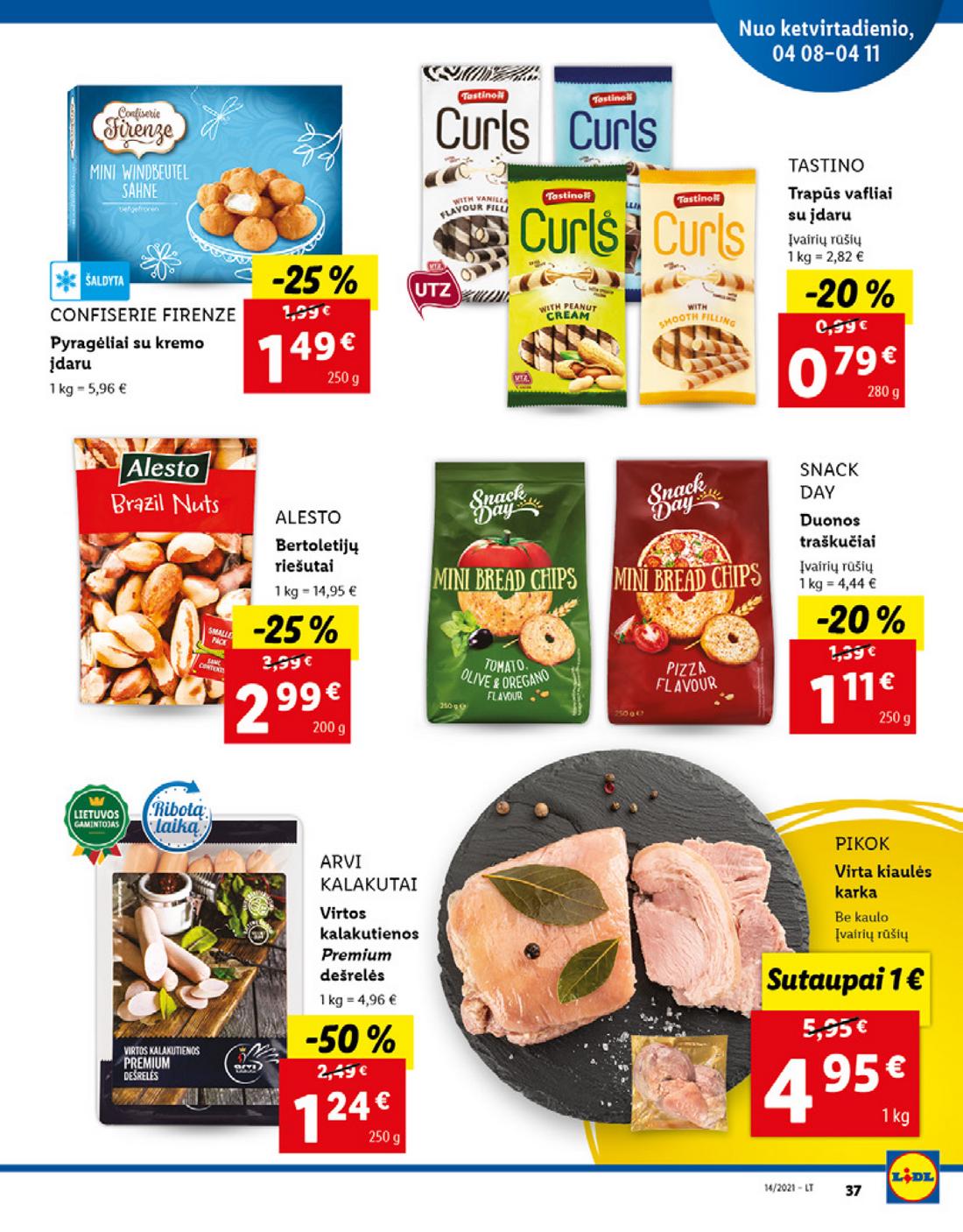 Lidl maisto prekių pasiūlymai akcijos nuo 
  2021-04-05 iki 
  2021-04-11 | Leidinukas.lt puslapis 37