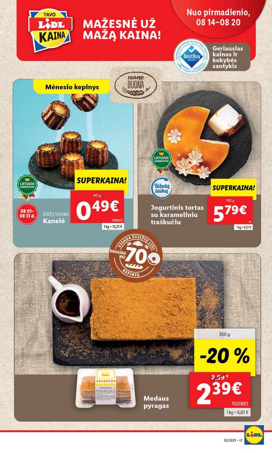 Lidl pasiūlymai akcijos nuo 
  2023-08-14 iki 
  2023-08-20 | Leidinukas.lt puslapis 22