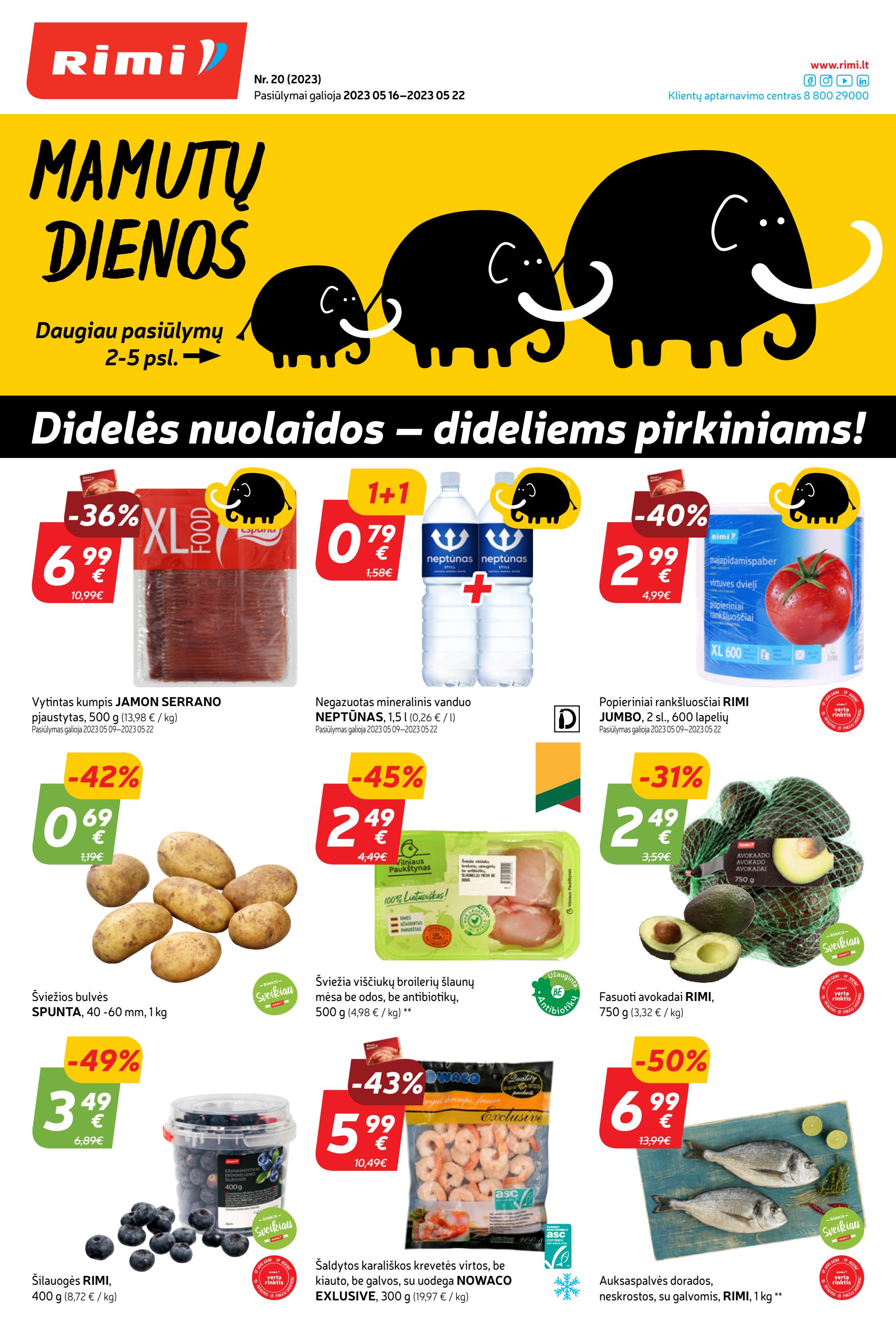 Rimi savaitinis leidinys akcijos nuo 
  2023-05-16 iki 
  2023-05-22 | Leidinukas.lt puslapis 1