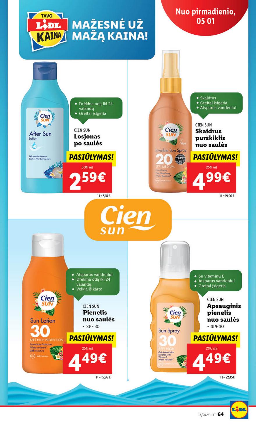 Lidl pasiūlymai akcijos nuo 
  2023-05-01 iki 
  2023-05-07 | Leidinukas.lt puslapis 64