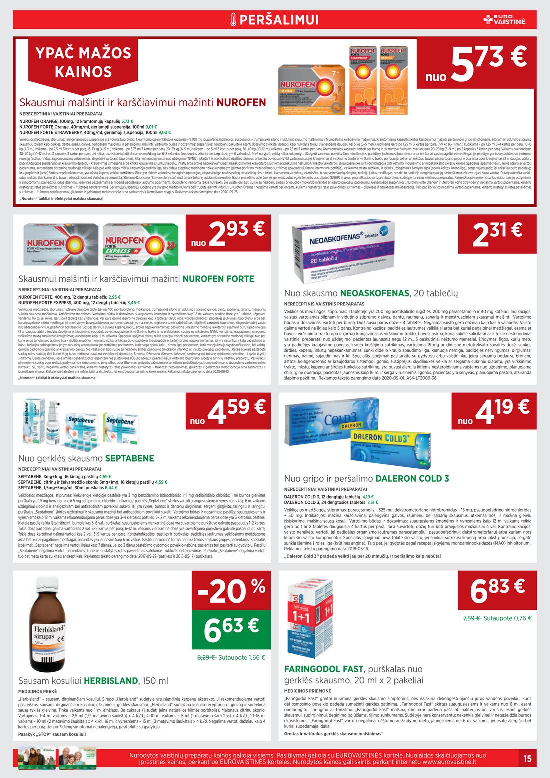 Euro vaistinė leidinys. akcijos nuo 
  2021-04-01 iki 
  2021-04-30 | Leidinukas.lt puslapis 15