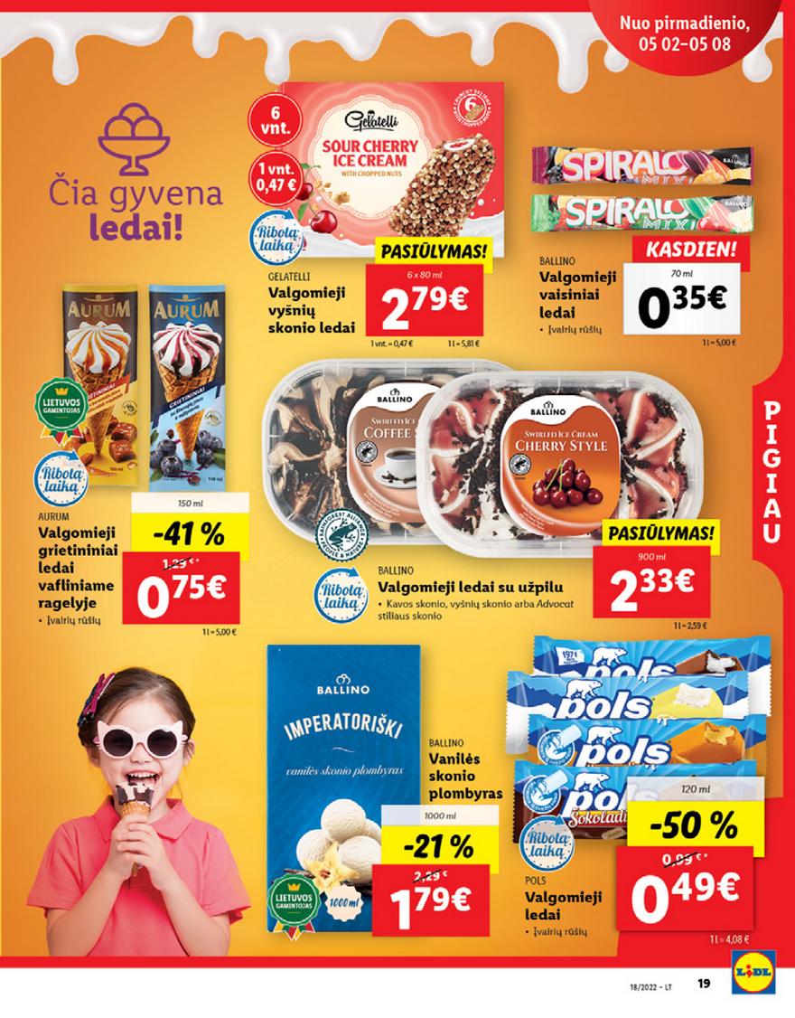 Lidl maisto prekių pasiūlymai akcijos nuo 
  2022-05-02 iki 
  2022-05-08 | Leidinukas.lt puslapis 19