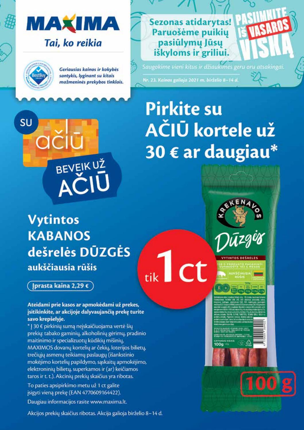 Maxima kaininis leidinys akcijos nuo 
  2021-06-08 iki 
  2021-06-14 | Leidinukas.lt puslapis 1