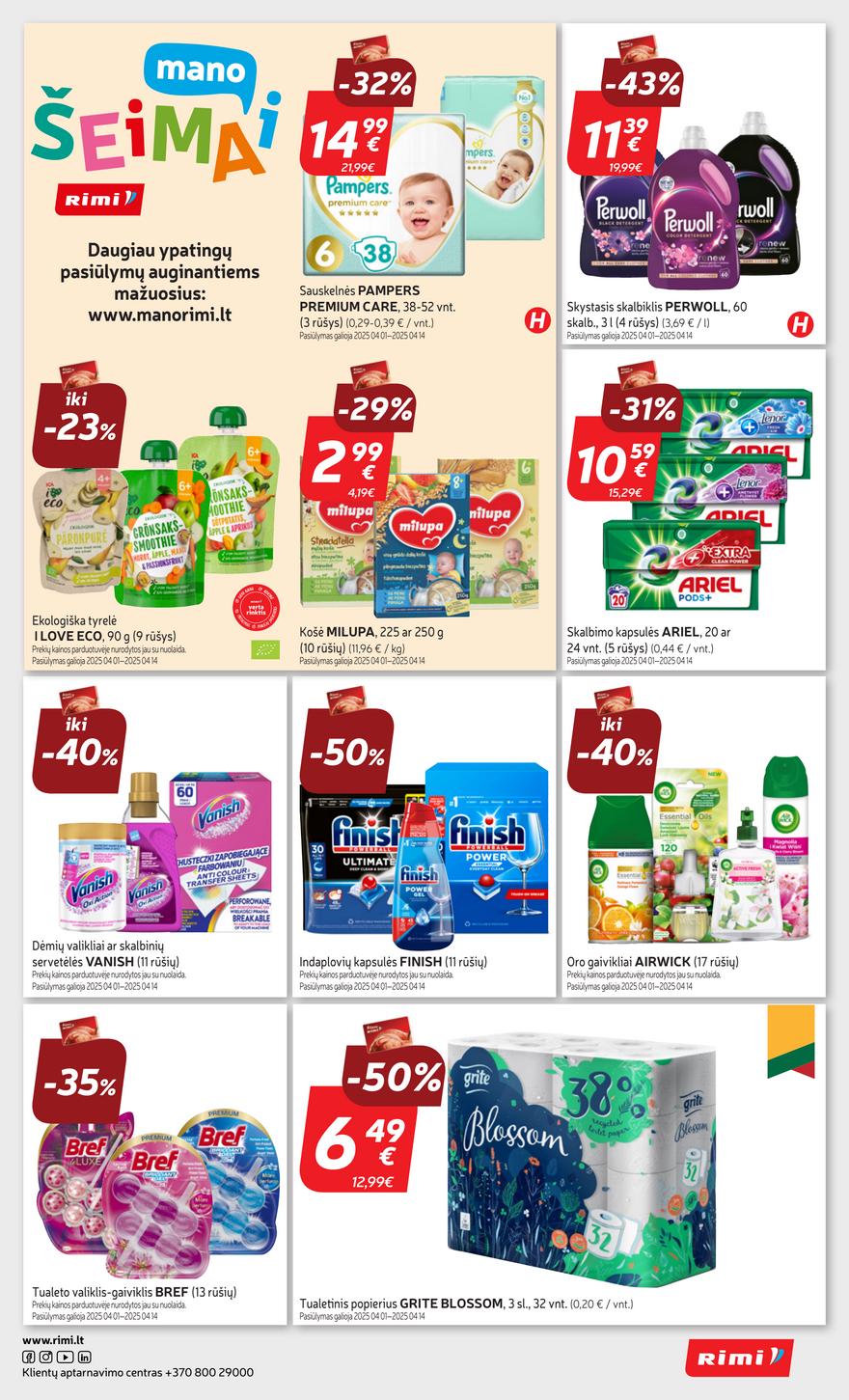Rimi savaitinis leidinys 15 akcijos nuo 
  2025-04-08 iki 
  2025-04-14 | Leidinukas.lt puslapis 33