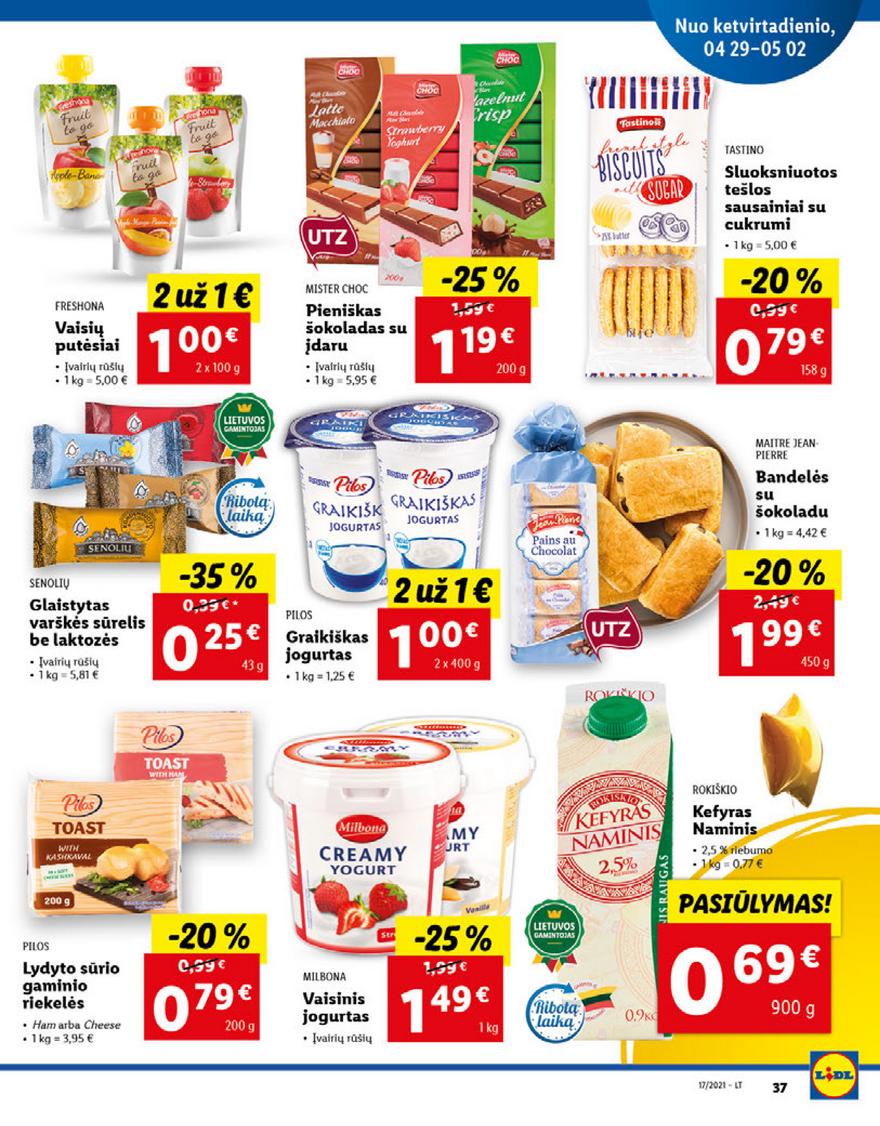Lidl maisto prekių pasiūlymai akcijos nuo 
  2021-04-26 iki 
  2021-05-02 | Leidinukas.lt puslapis 37