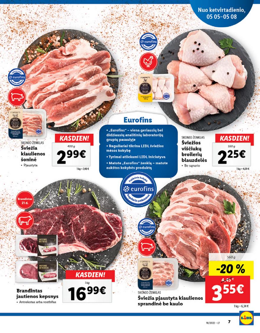 Lidl maisto prekių pasiūlymai akcijos nuo 
  2022-05-02 iki 
  2022-05-08 | Leidinukas.lt puslapis 7