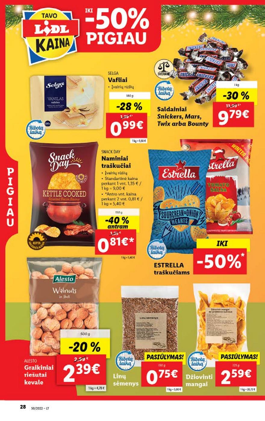 Lidl pasiūlymai akcijos nuo 
  2022-12-12 iki 
  2022-12-18 | Leidinukas.lt puslapis 28
