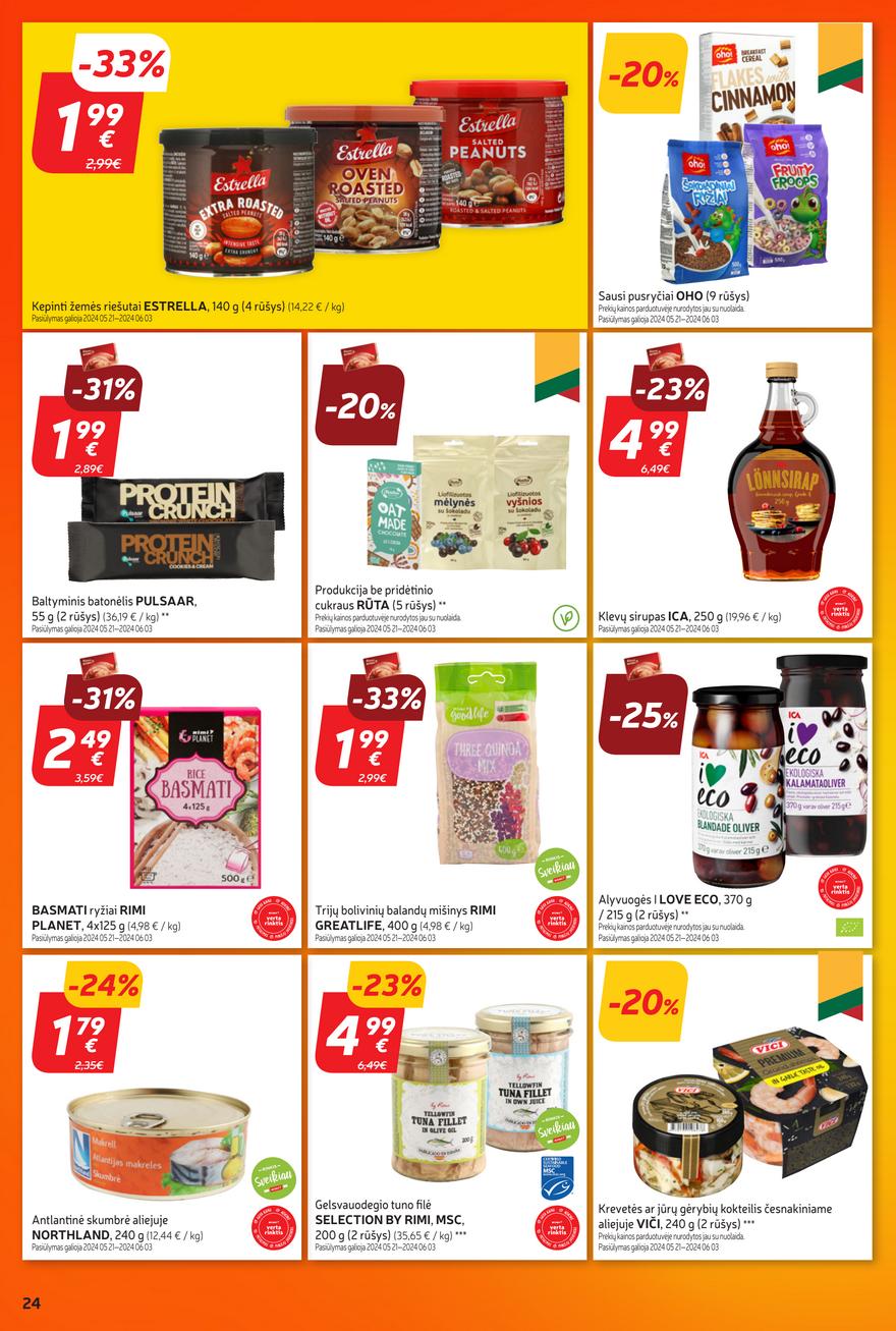Rimi savaitinis leidinys akcijos nuo 
  2024-05-28 iki 
  2024-06-03 | Leidinukas.lt puslapis 24