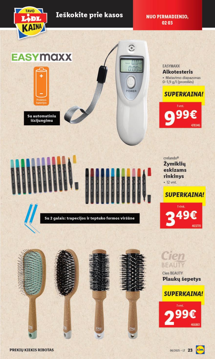 Lidl ne maisto leidinys akcijos nuo 
  2025-02-03 iki 
  2025-02-09 | Leidinukas.lt puslapis 23