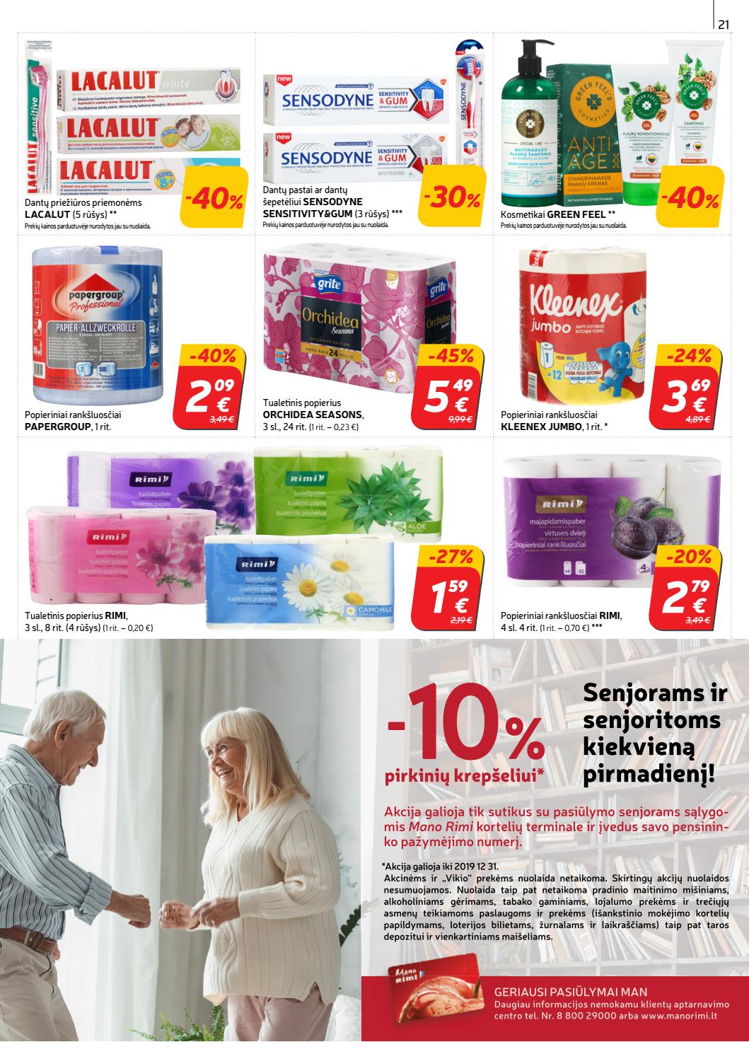 Rimi savaitinis leidinys akcijos nuo 
  2019-07-16 iki 
  2019-07-22 | Leidinukas.lt puslapis 21