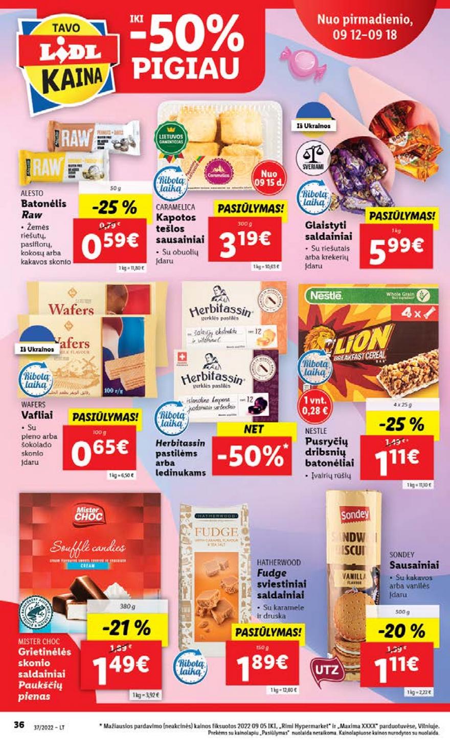 Lidl maisto prekių pasiūlymai akcijos nuo 
  2022-09-12 iki 
  2022-09-18 | Leidinukas.lt puslapis 36