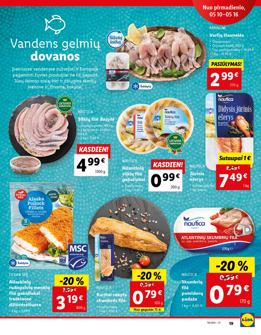 Lidl maisto prekių pasiūlymai akcijos nuo 
  2021-05-10 iki 
  2021-05-16 | Leidinukas.lt puslapis 19