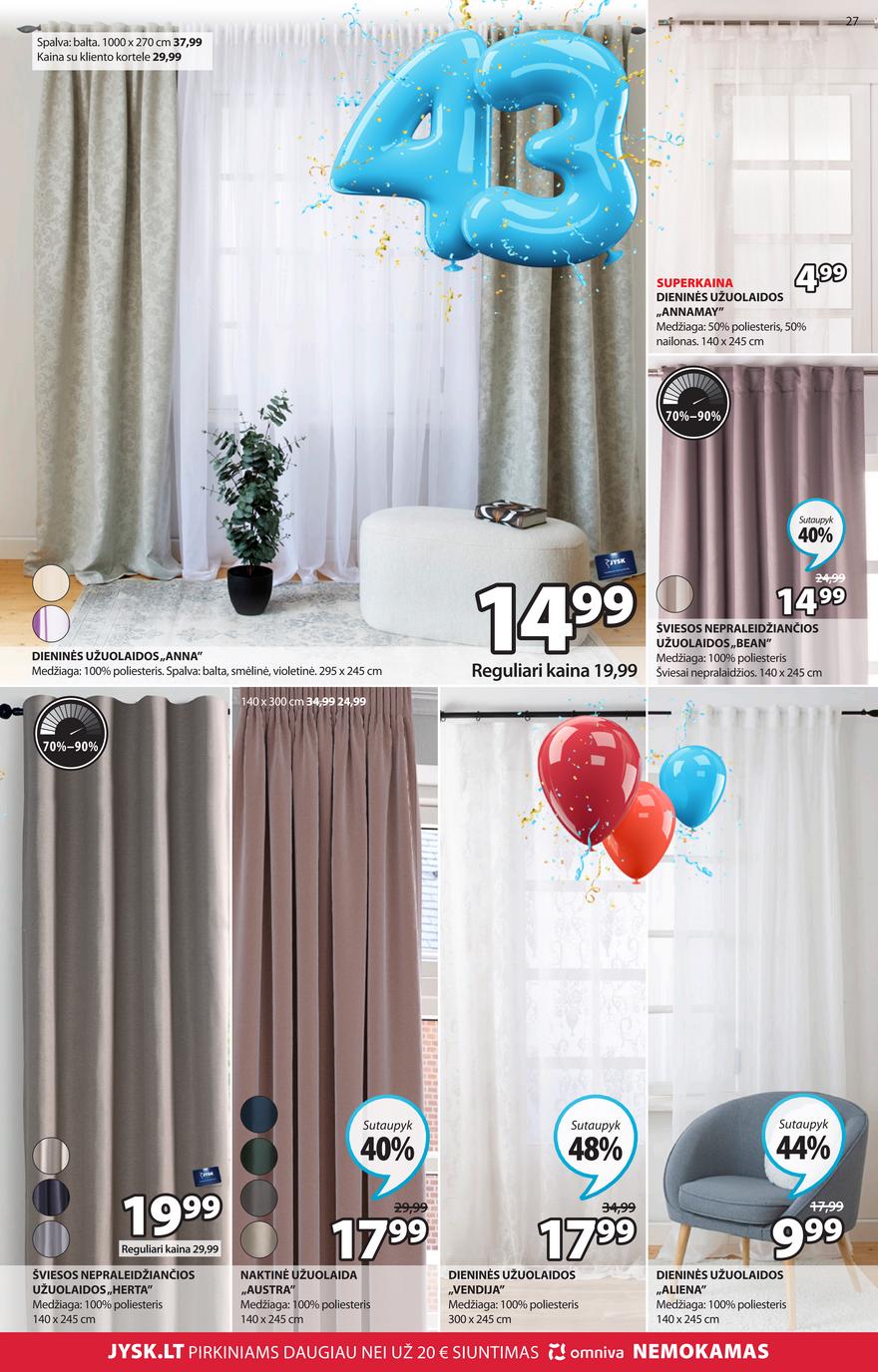 Jysk leidinys akcijos nuo 
  2022-04-12 iki 
  2022-05-02 | Leidinukas.lt puslapis 27