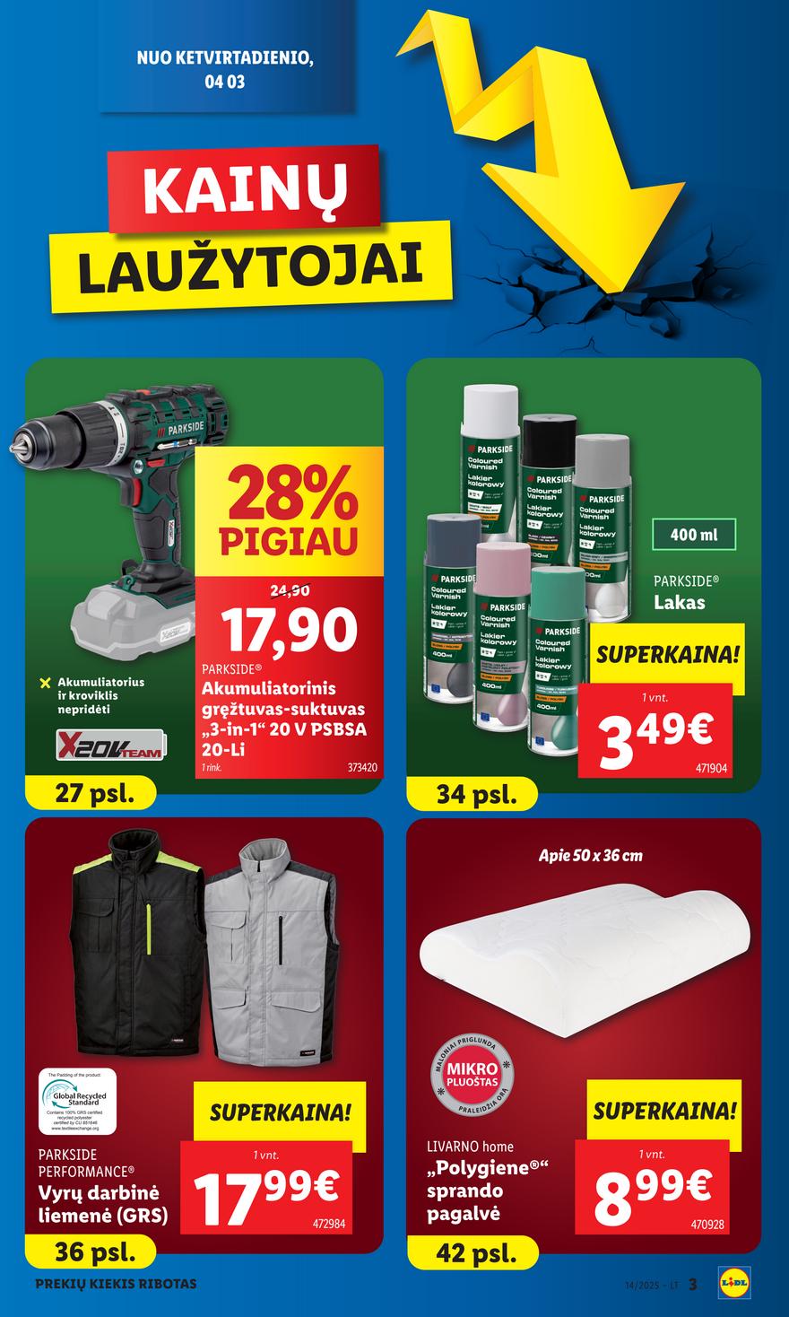 Lidl ne maisto leidinys akcijos nuo 
  2025-03-31 iki 
  2025-04-06 | Leidinukas.lt puslapis 3