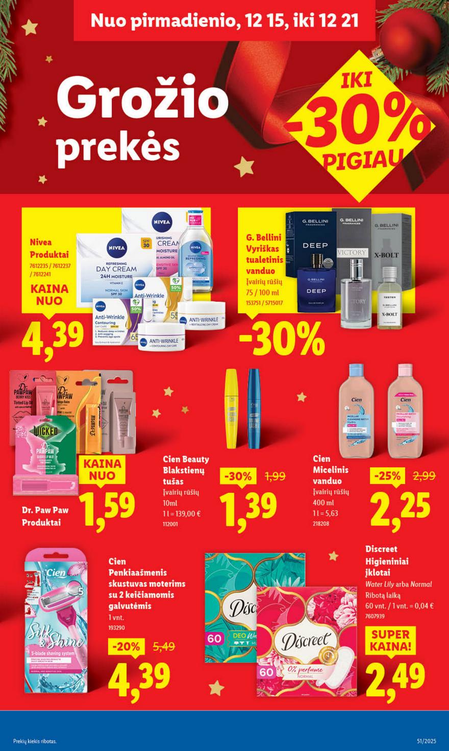 Lidl leidinys akcijos nuo 
  2025-12-15 iki 
  2025-12-21 | Leidinukas.lt puslapis 45