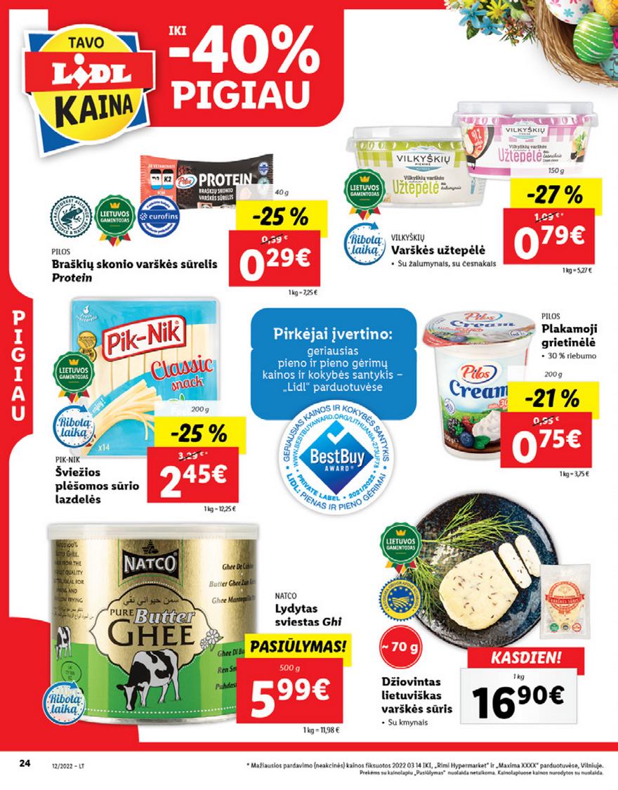 Lidl maisto prekių pasiūlymai akcijos nuo 
  2022-03-21 iki 
  2022-03-27 | Leidinukas.lt puslapis 24
