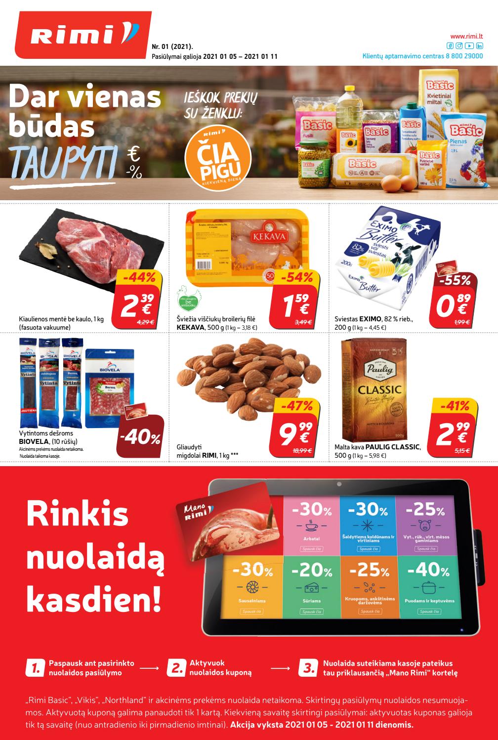 Rimi savaitinis leidinys akcijos nuo 
  2021-01-05 iki 
  2021-01-11 | Leidinukas.lt puslapis 1