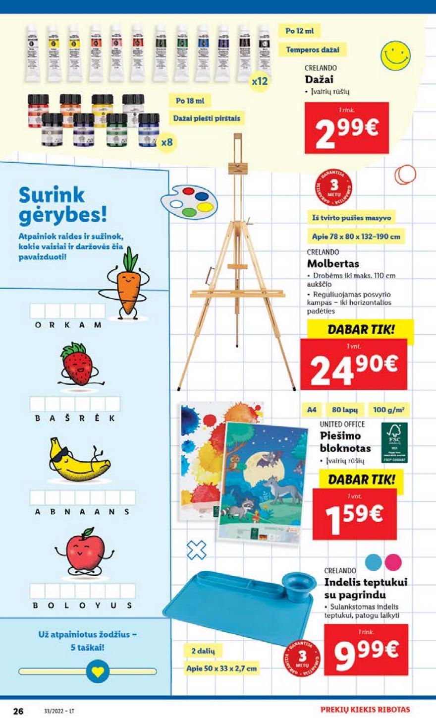 Lidl pasiūlymai akcijos nuo 
  2022-08-15 iki 
  2022-08-21 | Leidinukas.lt puslapis 26