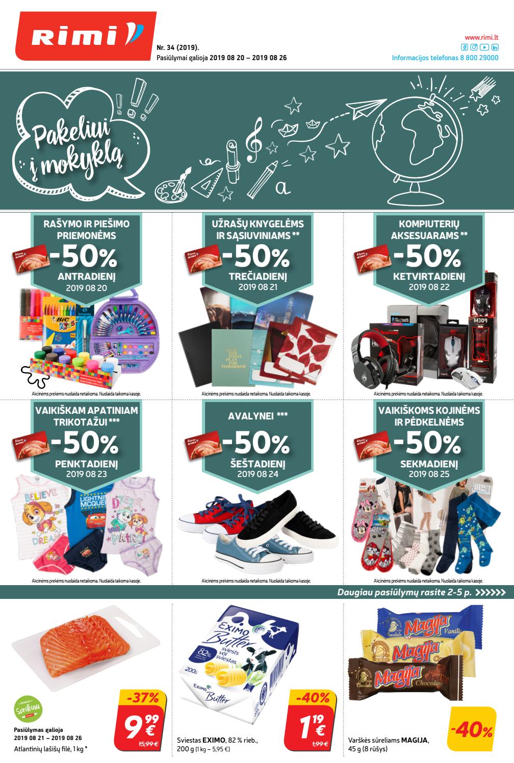 Rimi savaitinis leidinys akcijos nuo 
  2019-08-20 iki 
  2019-08-26 | Leidinukas.lt puslapis 1