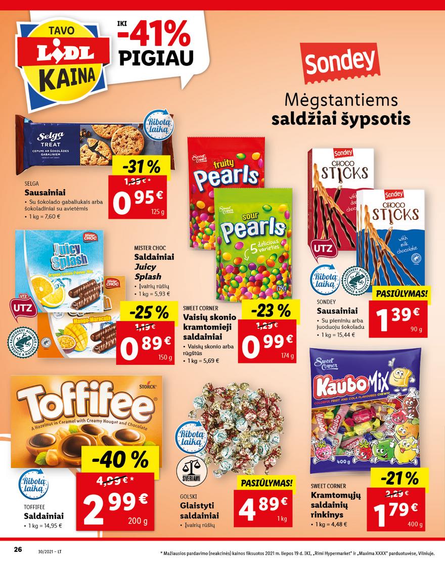 Lidl maisto prekių pasiūlymai akcijos nuo 
  2021-07-26 iki 
  2021-08-01 | Leidinukas.lt puslapis 26