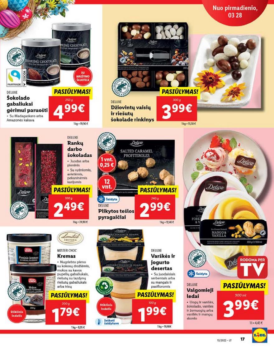 Lidl maisto prekių pasiūlymai akcijos nuo 
  2022-03-28 iki 
  2022-04-03 | Leidinukas.lt puslapis 17