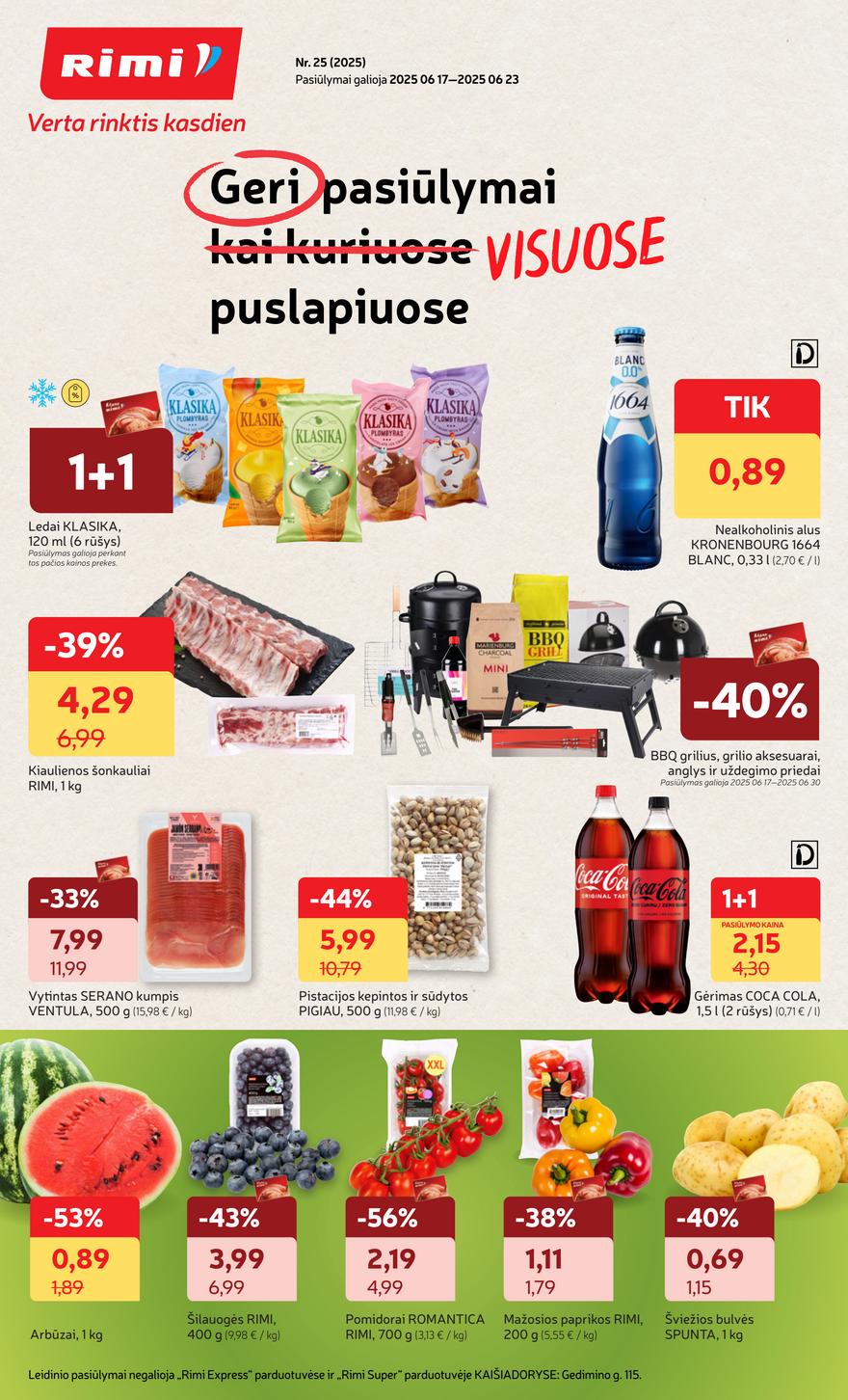 Rimi savaitinis leidinys akcijos nuo 
  2025-06-17 iki 
  2025-06-23 | Leidinukas.lt puslapis 1