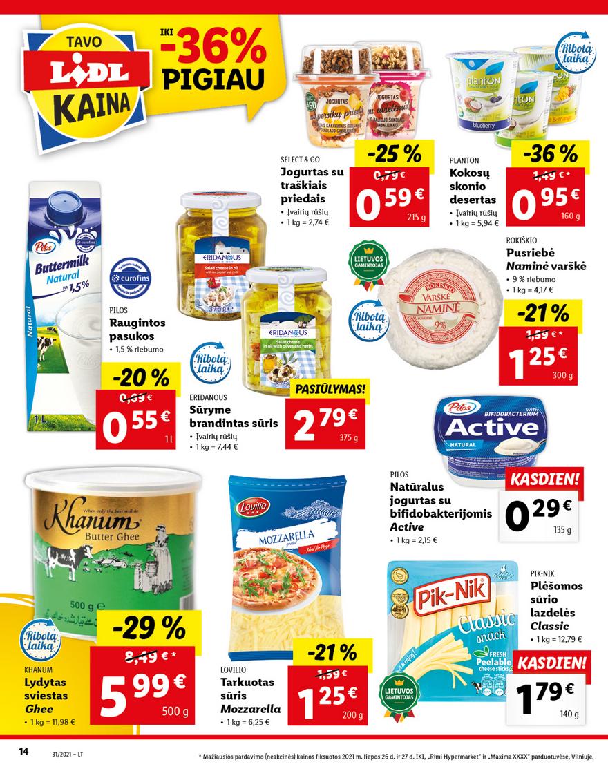Lidl maisto prekių pasiūlymai akcijos nuo 
  2021-08-02 iki 
  2021-08-08 | Leidinukas.lt puslapis 14