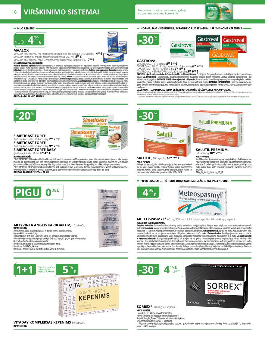 Norfos vaistinės leidinys akcijos nuo 
  2023-09-01 iki 
  2023-09-30 | Leidinukas.lt puslapis 18
