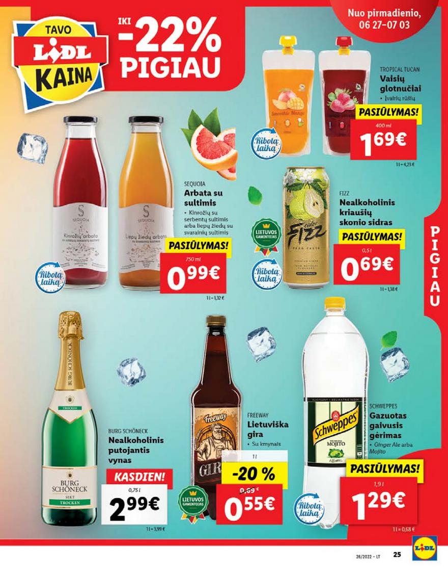 Lidl pasiūlymai akcijos nuo 
  2022-06-27 iki 
  2022-07-03 | Leidinukas.lt puslapis 25